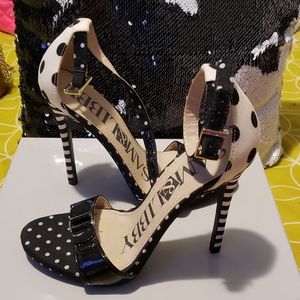 Black & White High Heel Sandals